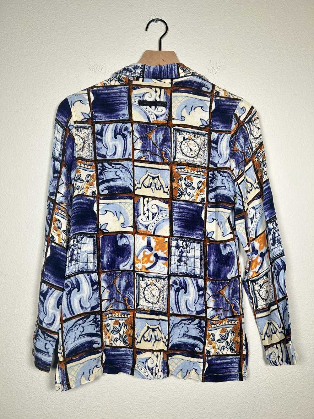 Jean Paul Gaultier 00’s Mosaic Tile Printed Butto… - image 2