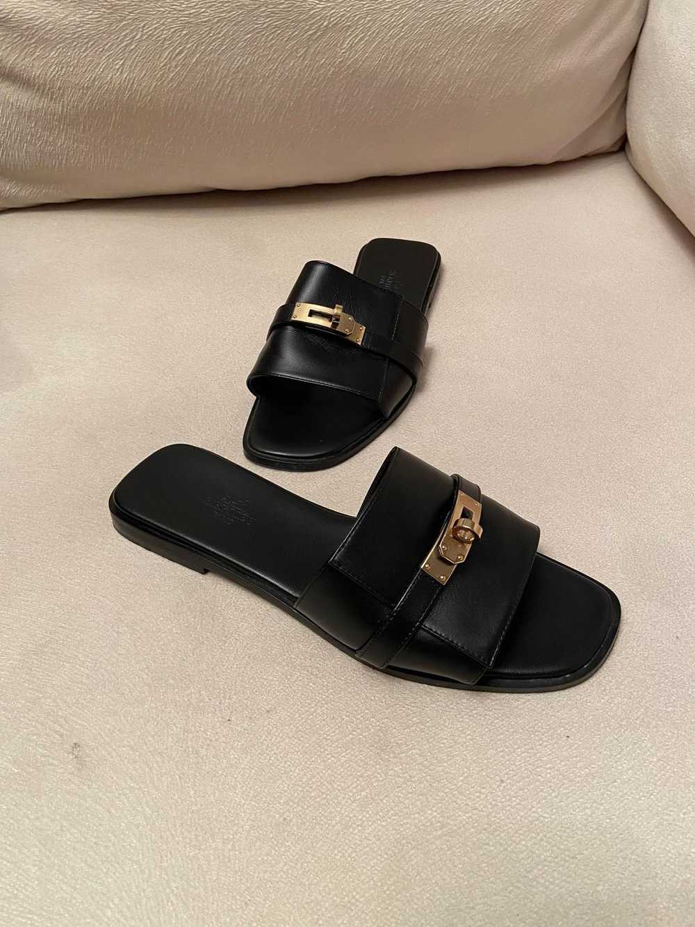 Product Details Hermes Black Giulia Sandals - image 3