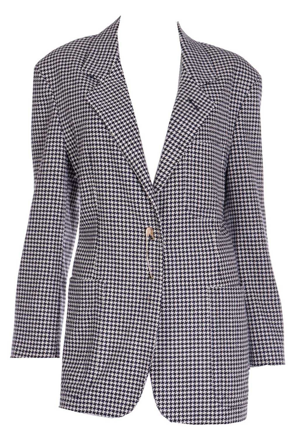 1988 Franco Moschino Wool Cashmere Houndstooth Ja… - image 1