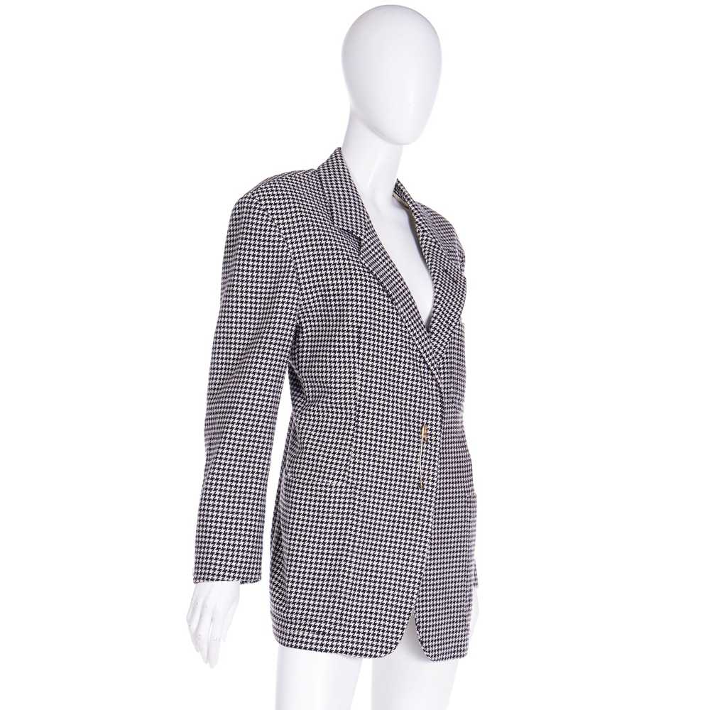 1988 Franco Moschino Wool Cashmere Houndstooth Ja… - image 5