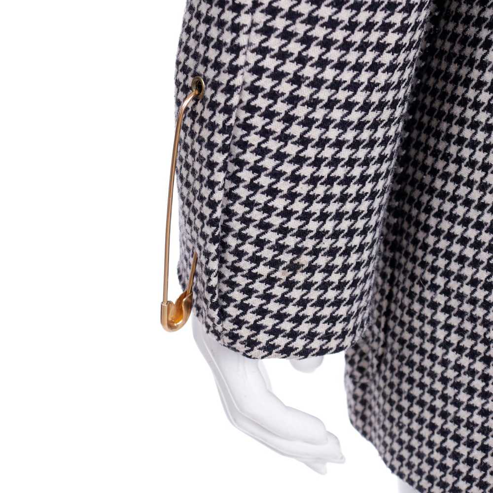 1988 Franco Moschino Wool Cashmere Houndstooth Ja… - image 6