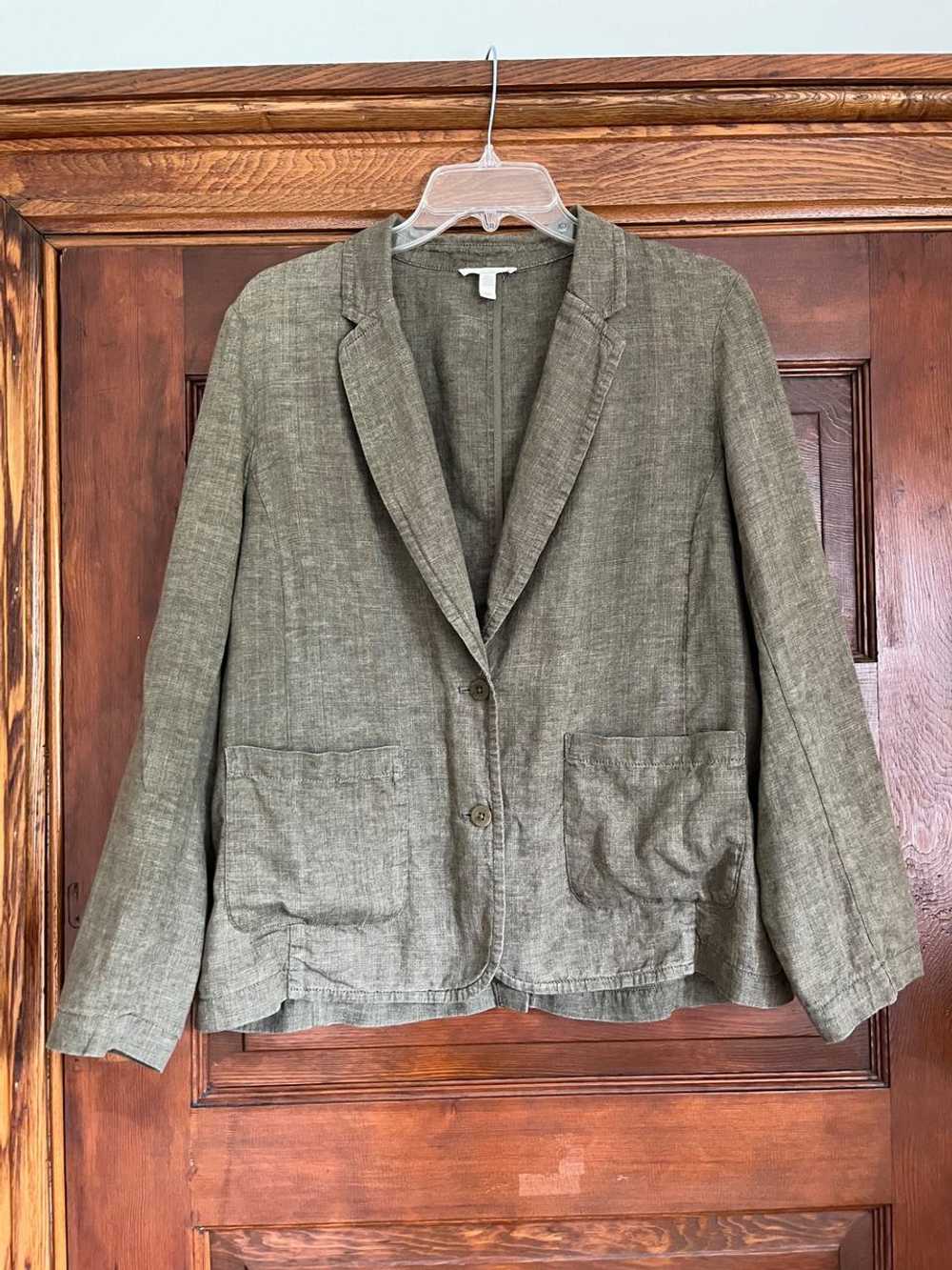 EILEEN FISHER Washed Organic Linen Delave Jacket … - image 2