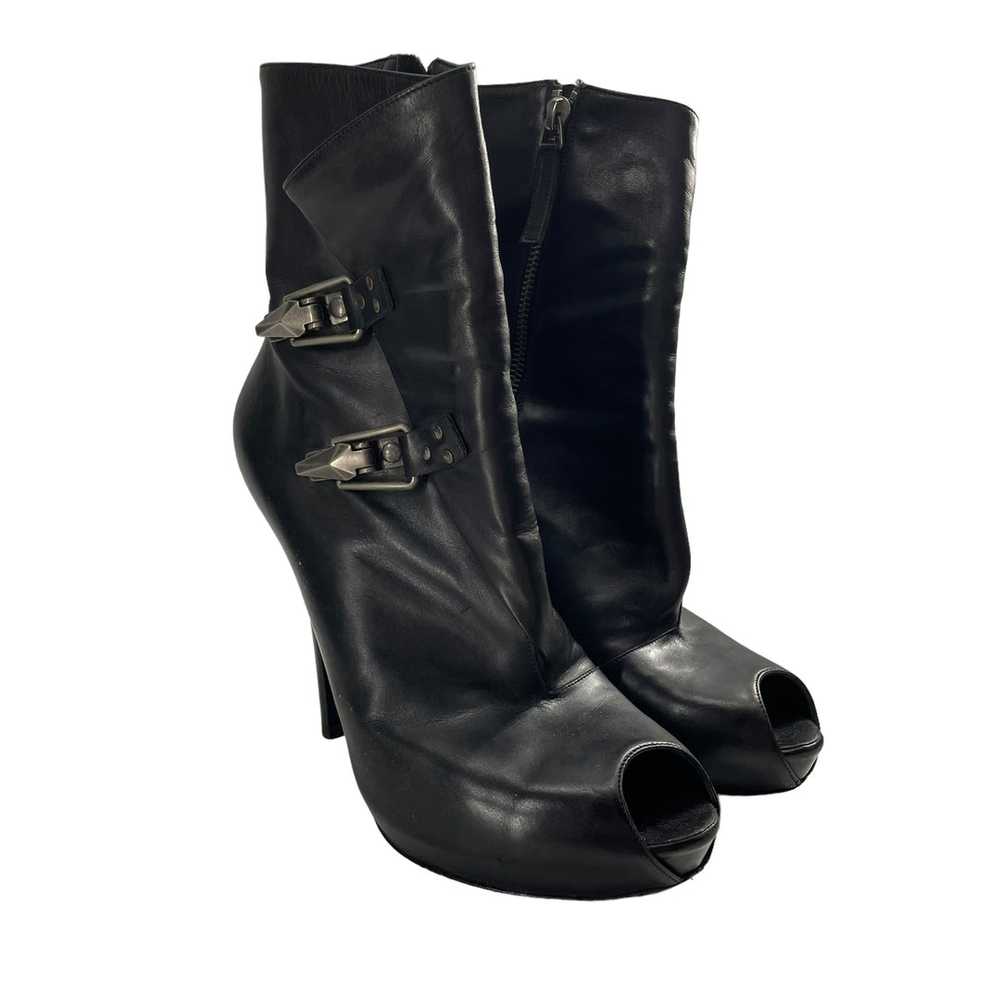 Alexander McQueen/Heels/EU 39.5/Leather/BLK/BUCKL… - image 1