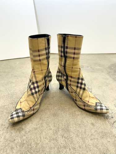 Burberry Suede Check Boots