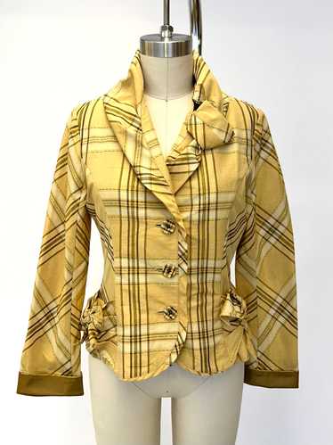 Hiroko Koshino Plaid Bow Jacket