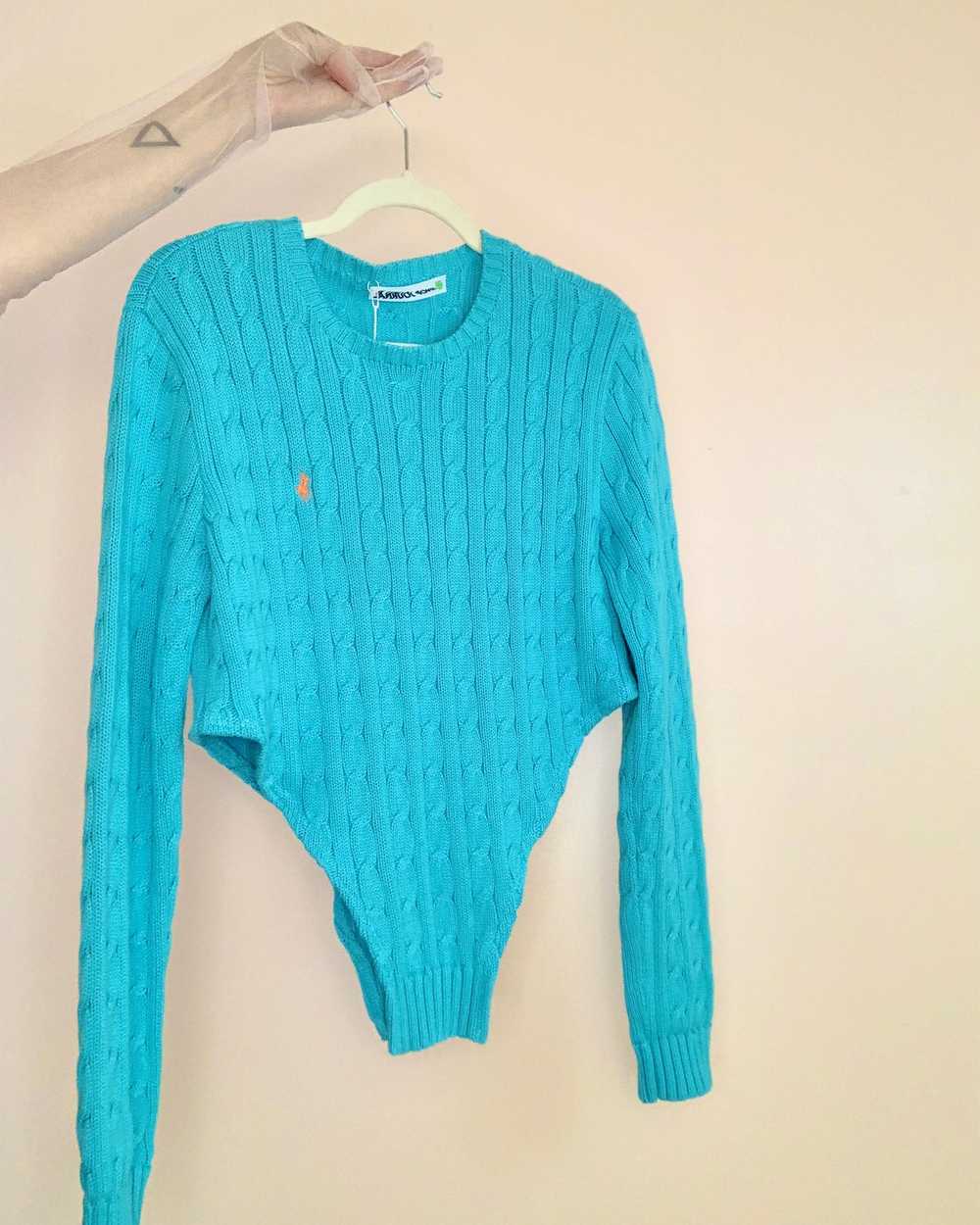 Upcycled bodysuit cotton sweater - image 4