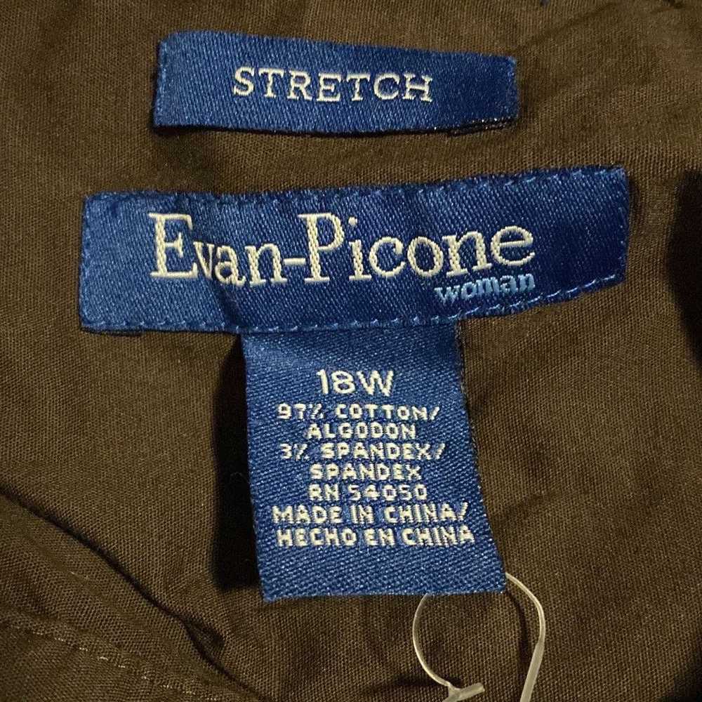 Evan Picone Evan-Picone Brown Roll Sleeve Collare… - image 5