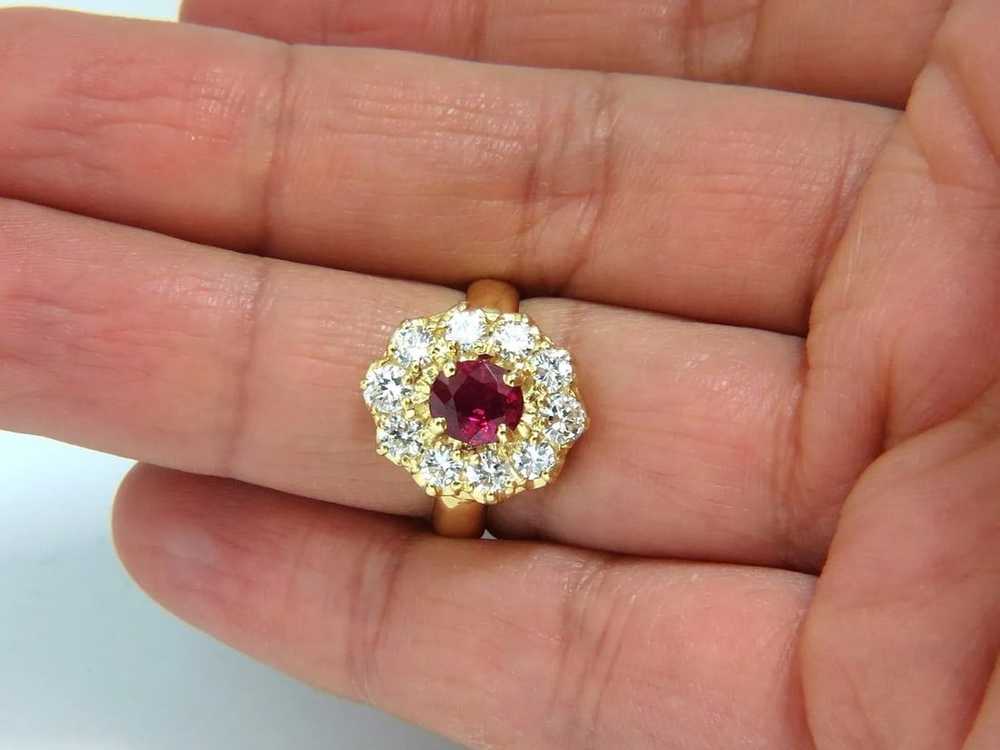 GIA 2.30CT NATURAL RED NO HEAT RUBY DIAMONDS RING… - image 10