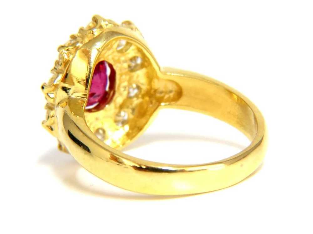GIA 2.30CT NATURAL RED NO HEAT RUBY DIAMONDS RING… - image 3