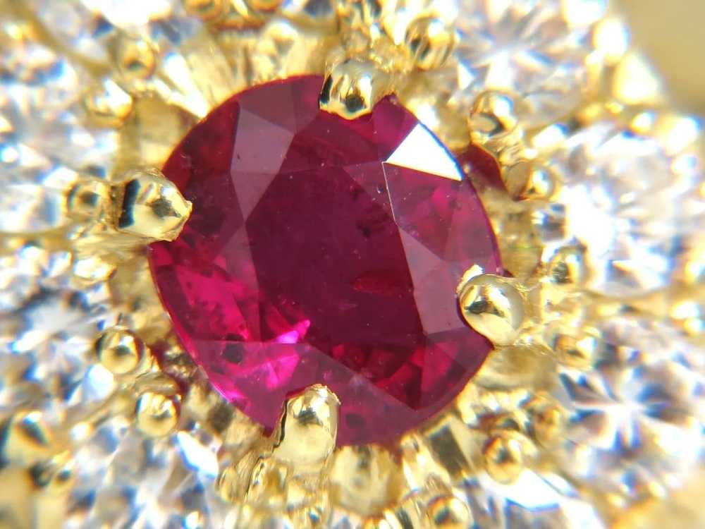 GIA 2.30CT NATURAL RED NO HEAT RUBY DIAMONDS RING… - image 7