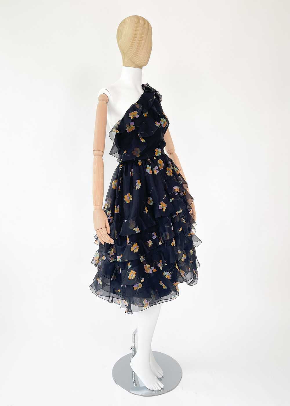 Vintage 1970s Bill Blass One Shoulder Dress - image 6