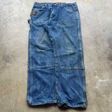 Vintage vintage wrangler riggs double knee jeans … - image 1