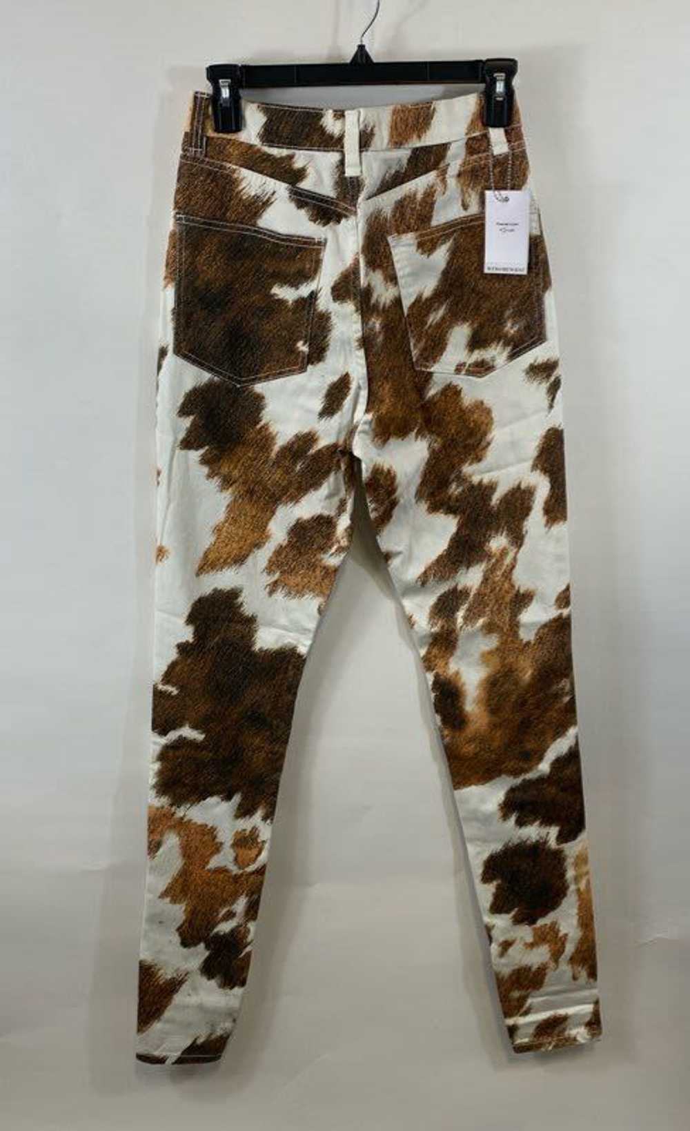 NWT WeWoreWhat Womens Brown White Cow Print Pocke… - image 2