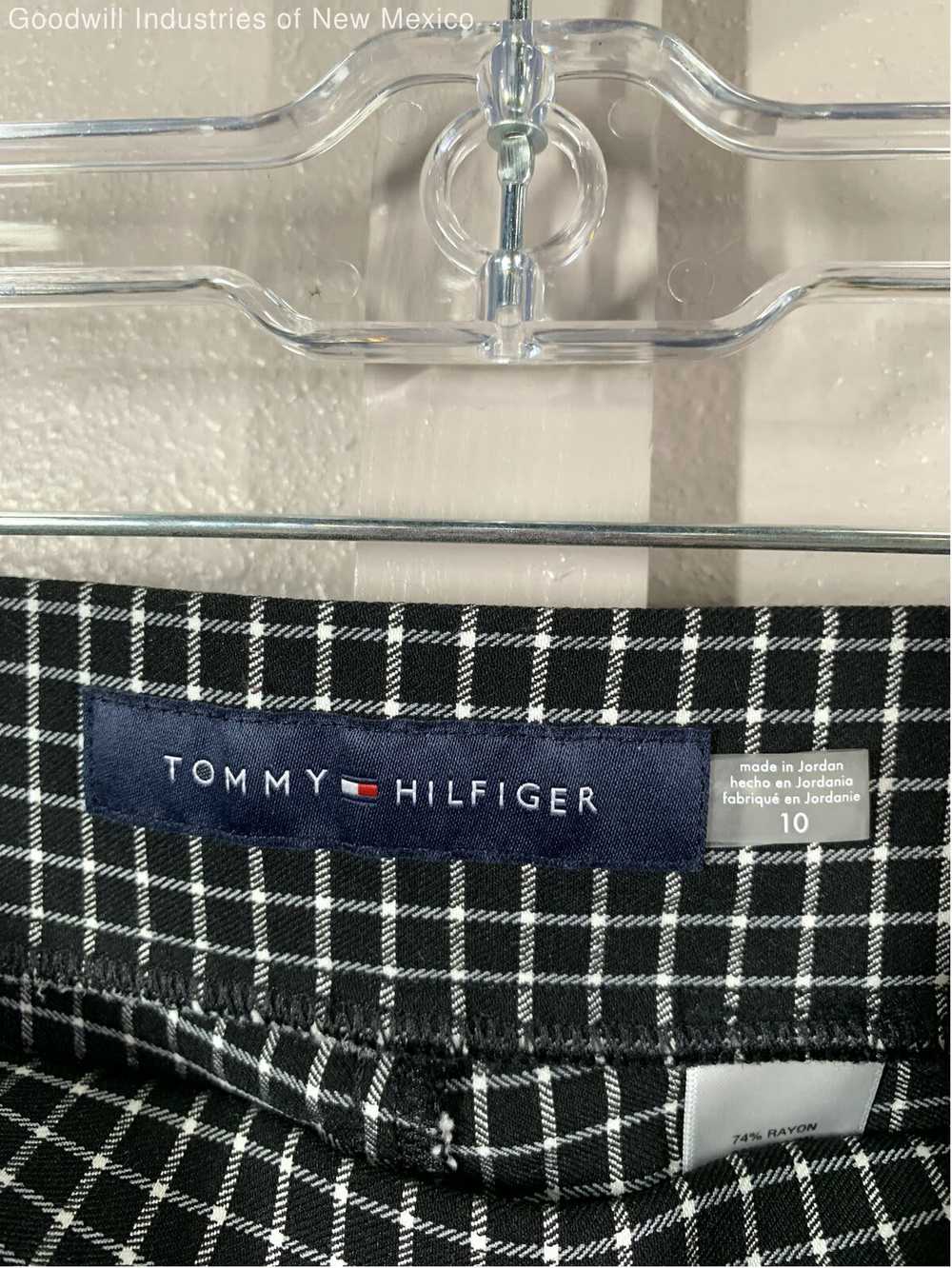 Tommy Hilfiger Womens Black White Checks Flat Fro… - image 3
