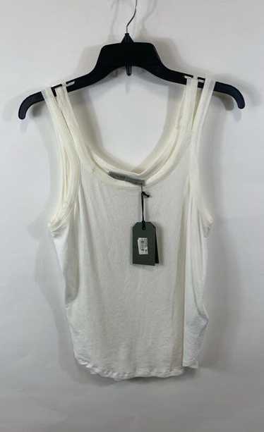 NWT AllSaints Womens White Scoop Neck Sleeveless P