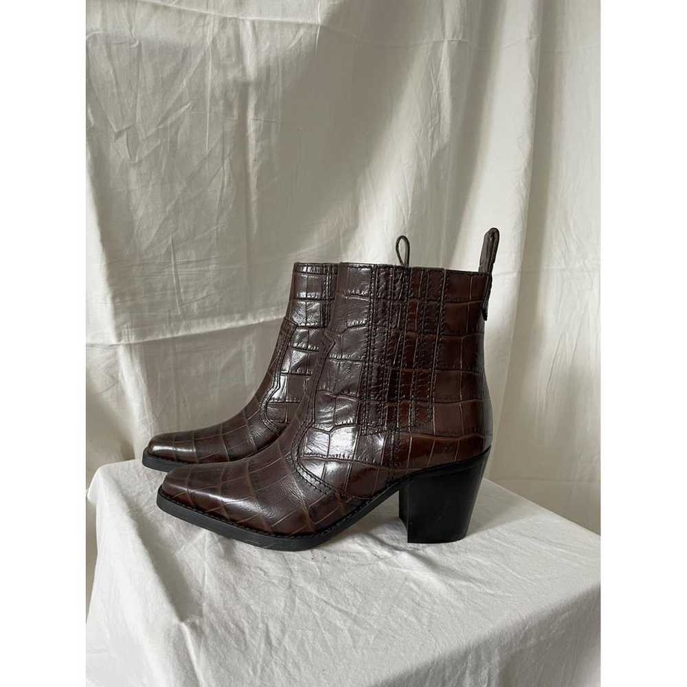 Ganni Leather western boots - image 4