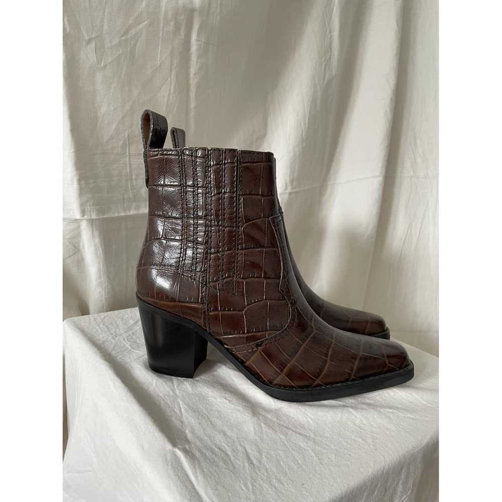 Ganni Leather western boots - image 6