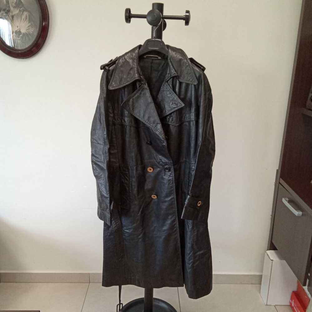 Non Signé / Unsigned Leather coat - image 2