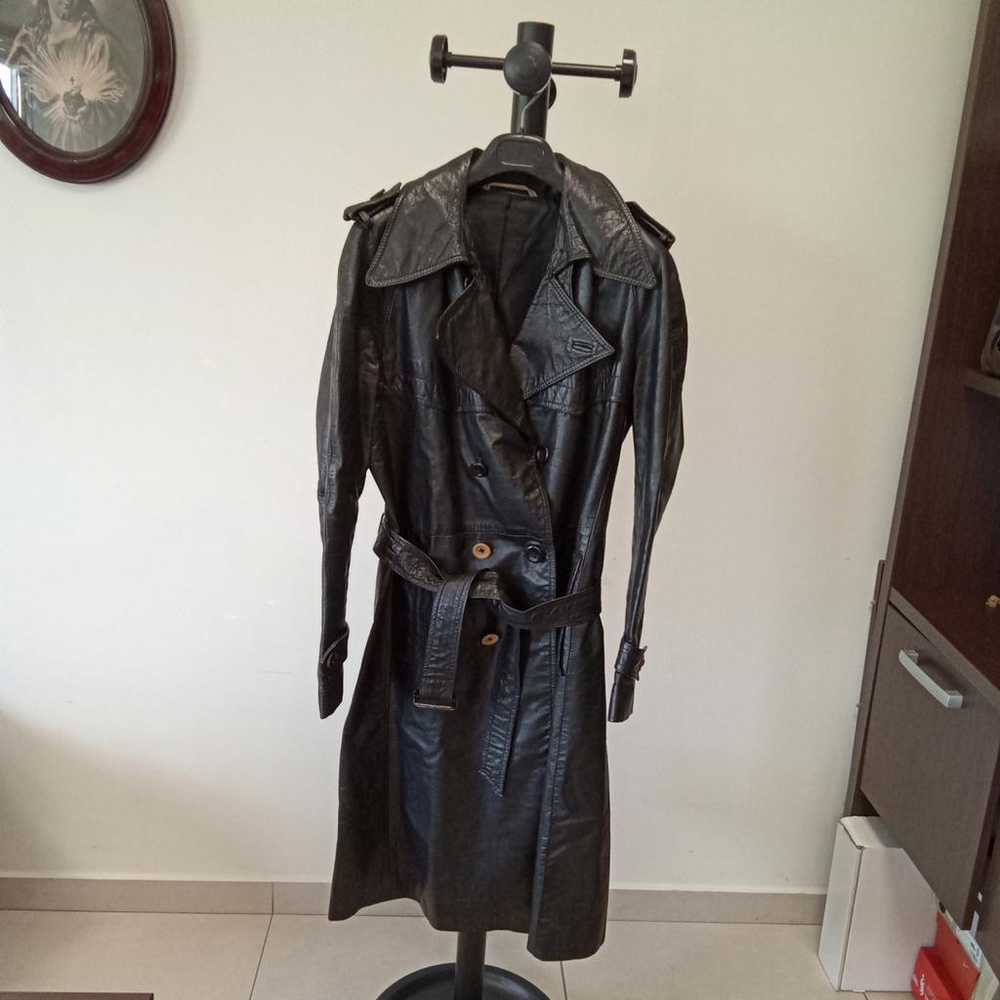 Non Signé / Unsigned Leather coat - image 4