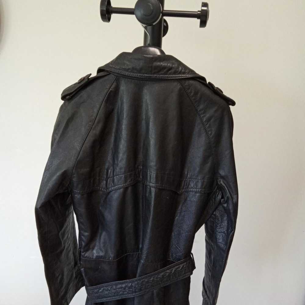Non Signé / Unsigned Leather coat - image 7
