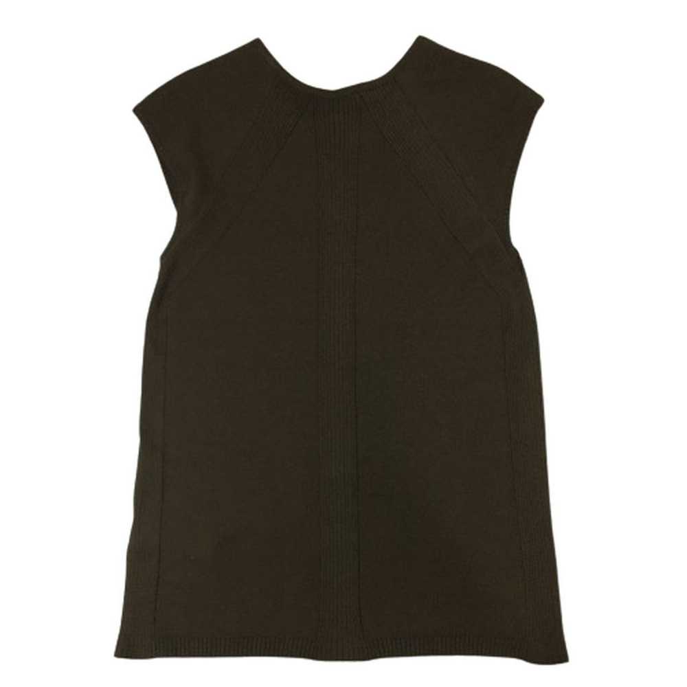 Hermes HERMES Silk Sleeveless Knit Brown H Logo w… - image 5