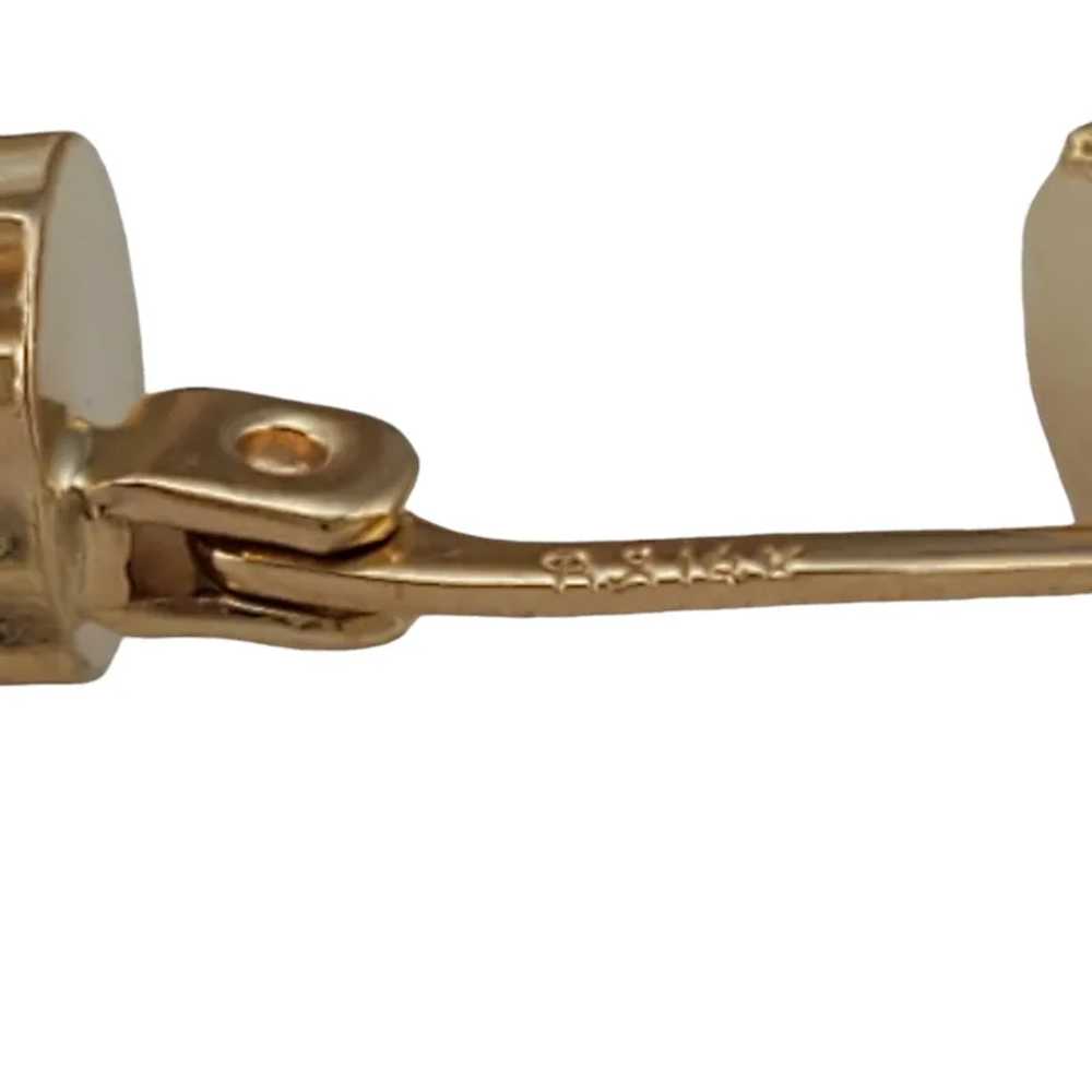 14K Yellow Gold Large Twist Hoop Earrings #17950 - image 2