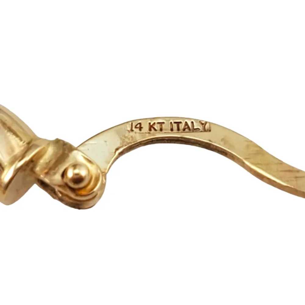 14K Yellow Gold Twisted Hoop Earrings #17959 - image 3