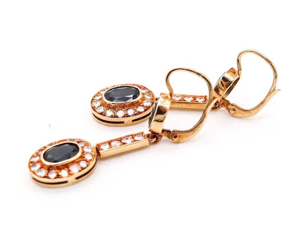 AUSTRIAN 1930 Art Deco Dangle Earrings 14Kt Gold … - image 5