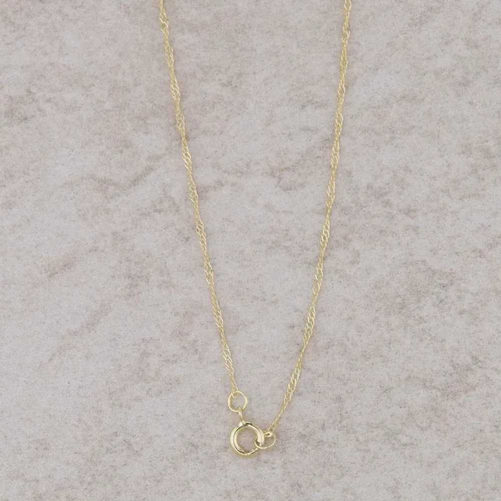 14k Yellow Gold Diamond Seahorse Necklace - image 3
