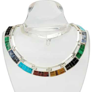 Gorgeous heavy sterling silver colorful natural ge