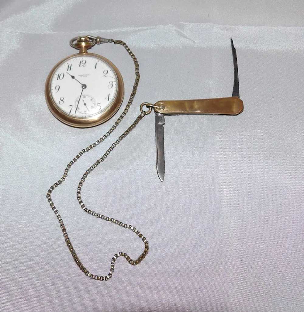 American Waltham Gold Filled Pocket Watch #230346… - image 2
