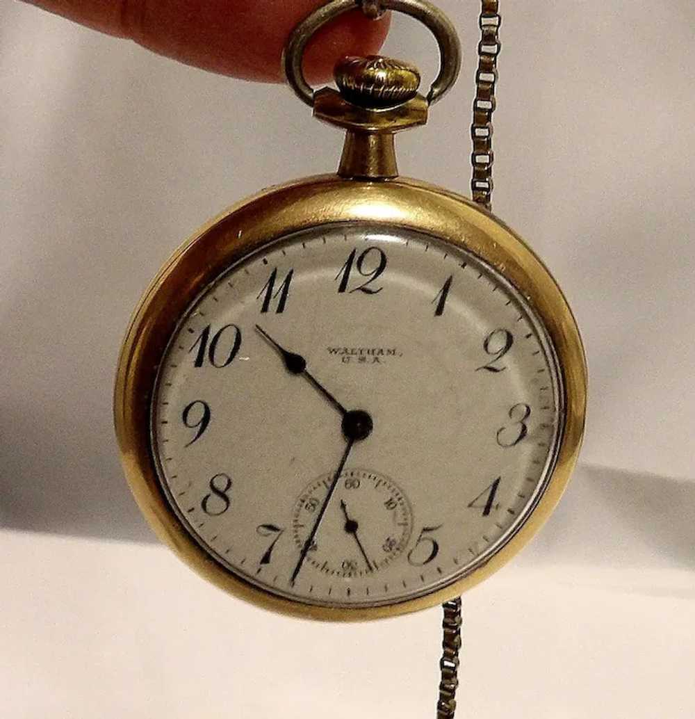 American Waltham Gold Filled Pocket Watch #230346… - image 3