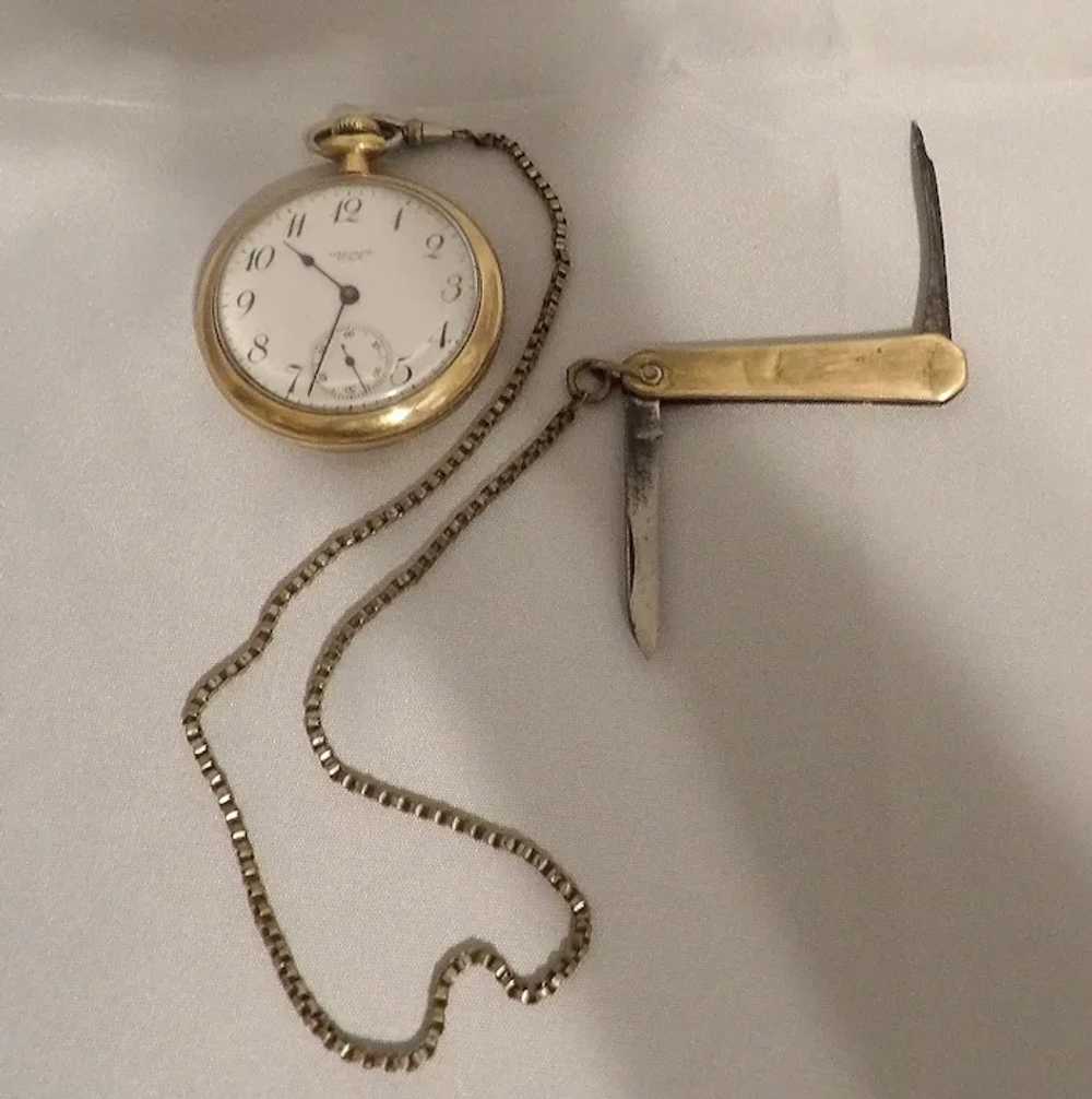 American Waltham Gold Filled Pocket Watch #230346… - image 6