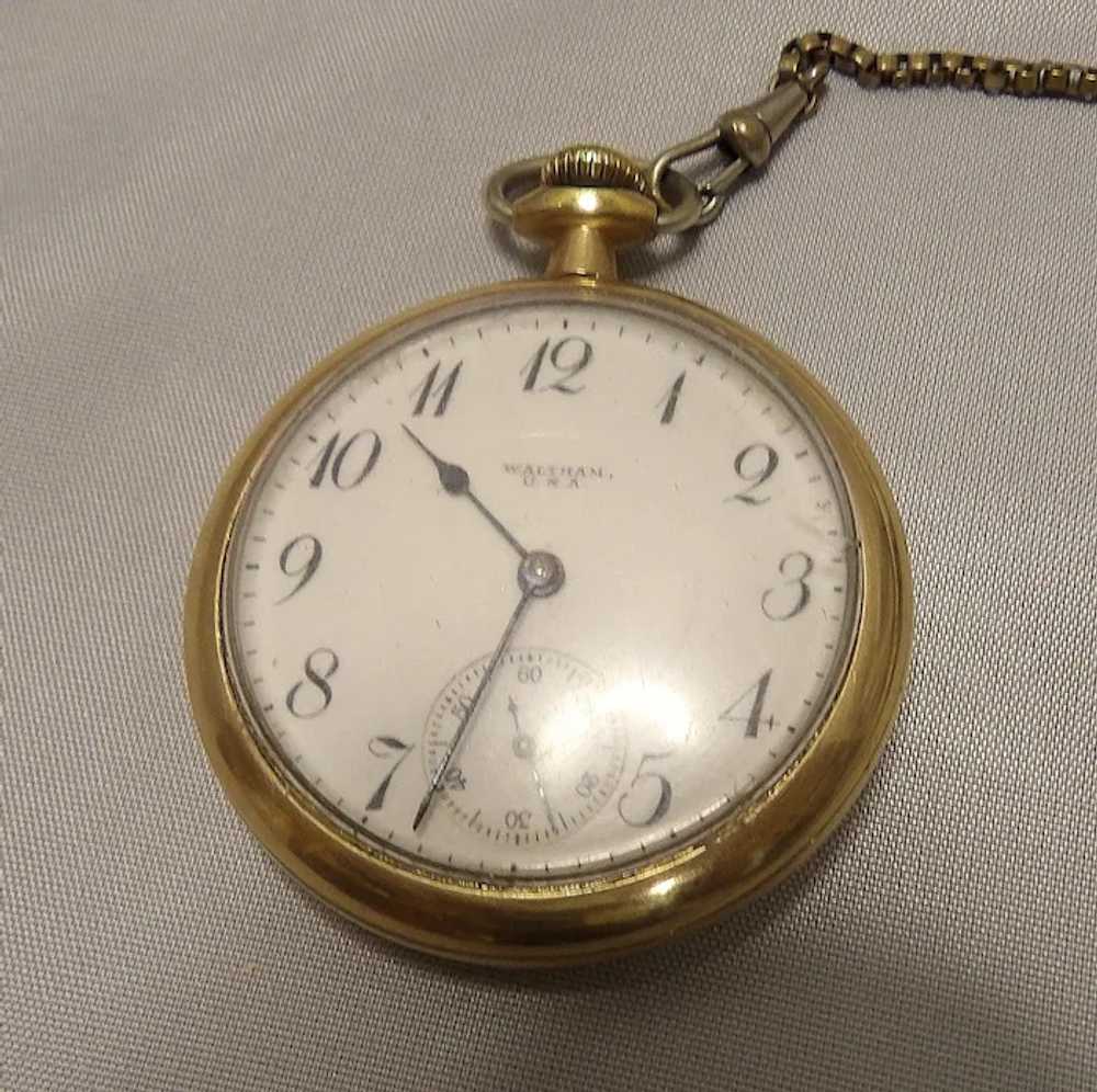 American Waltham Gold Filled Pocket Watch #230346… - image 7