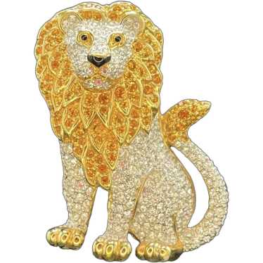 Signed Swarovski Lion