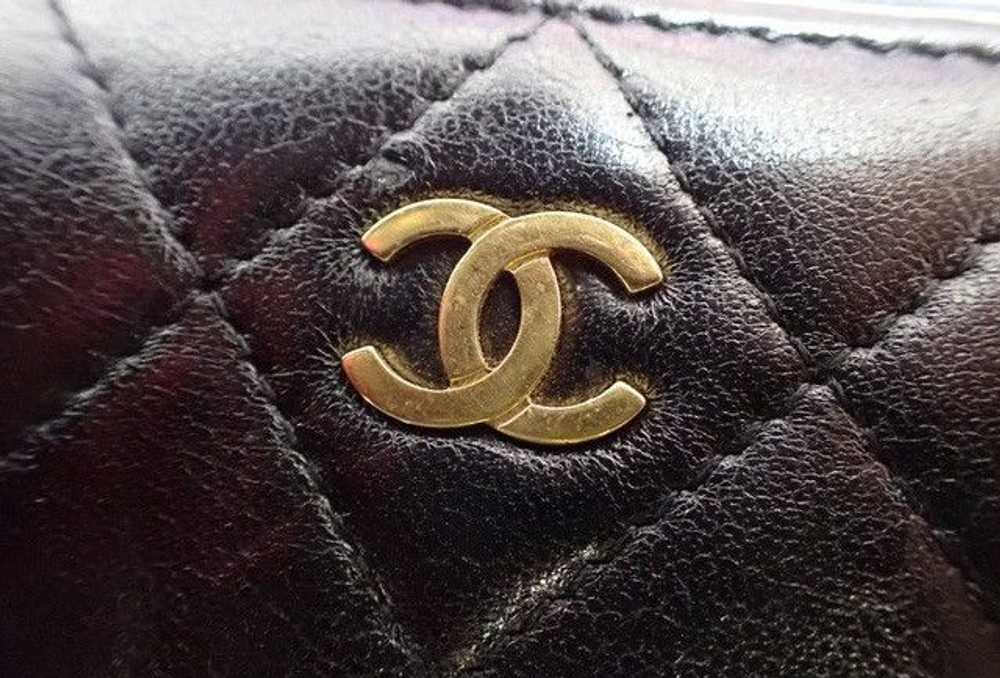 Chanel Chanel Zippy Lambskin Quilted CC Logo Blac… - image 12