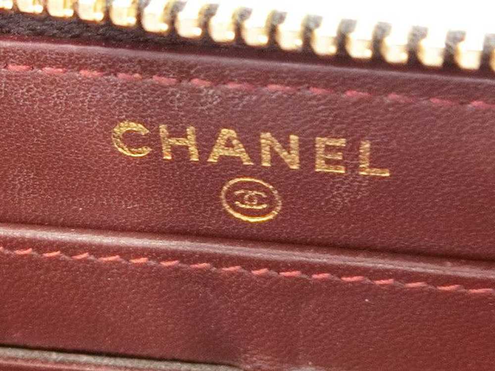 Chanel Chanel Zippy Lambskin Quilted CC Logo Blac… - image 8