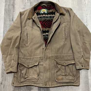 Cabelas × Vintage VTG Cabelas Aztec Lined Brown Ca