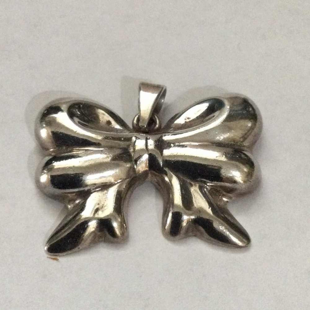 Other 925 Mexico Sterling Silver Bow Vintage Neck… - image 1