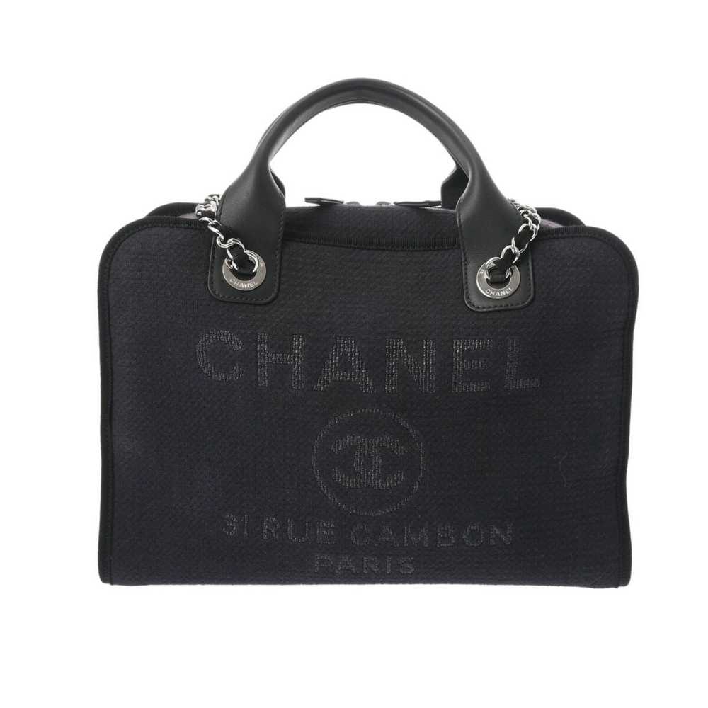 Chanel CHANEL Deauville Bowling Bag with Chain Sh… - image 2