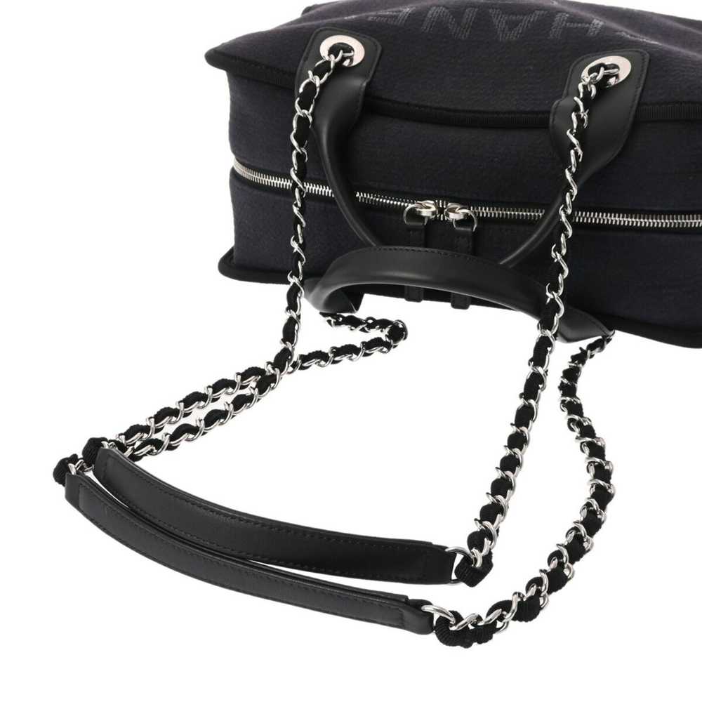 Chanel CHANEL Deauville Bowling Bag with Chain Sh… - image 6