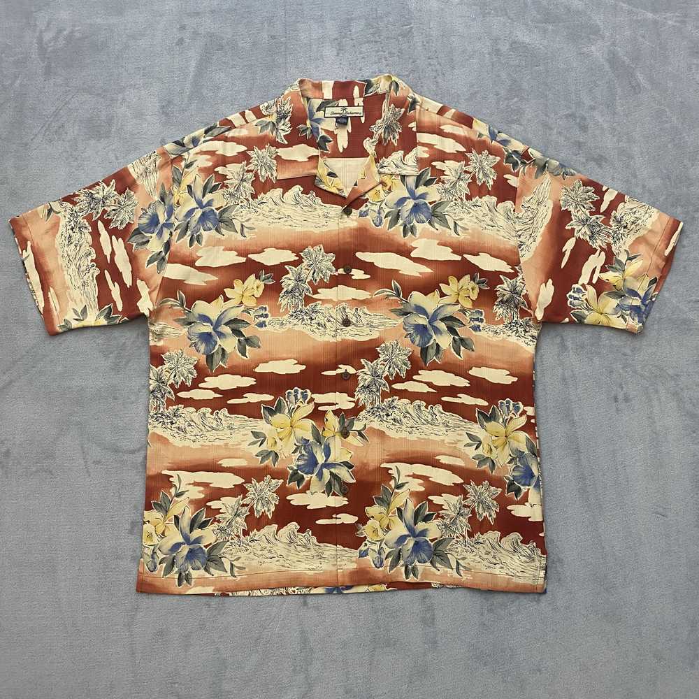 Tommy Bahama Silk Hawaiian Shirt Men 2XL Short Sl… - image 1