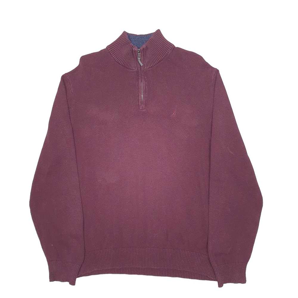 NAUTICA 1/4 Quarter Zip Knit Jumper Sweatshirt Me… - image 1