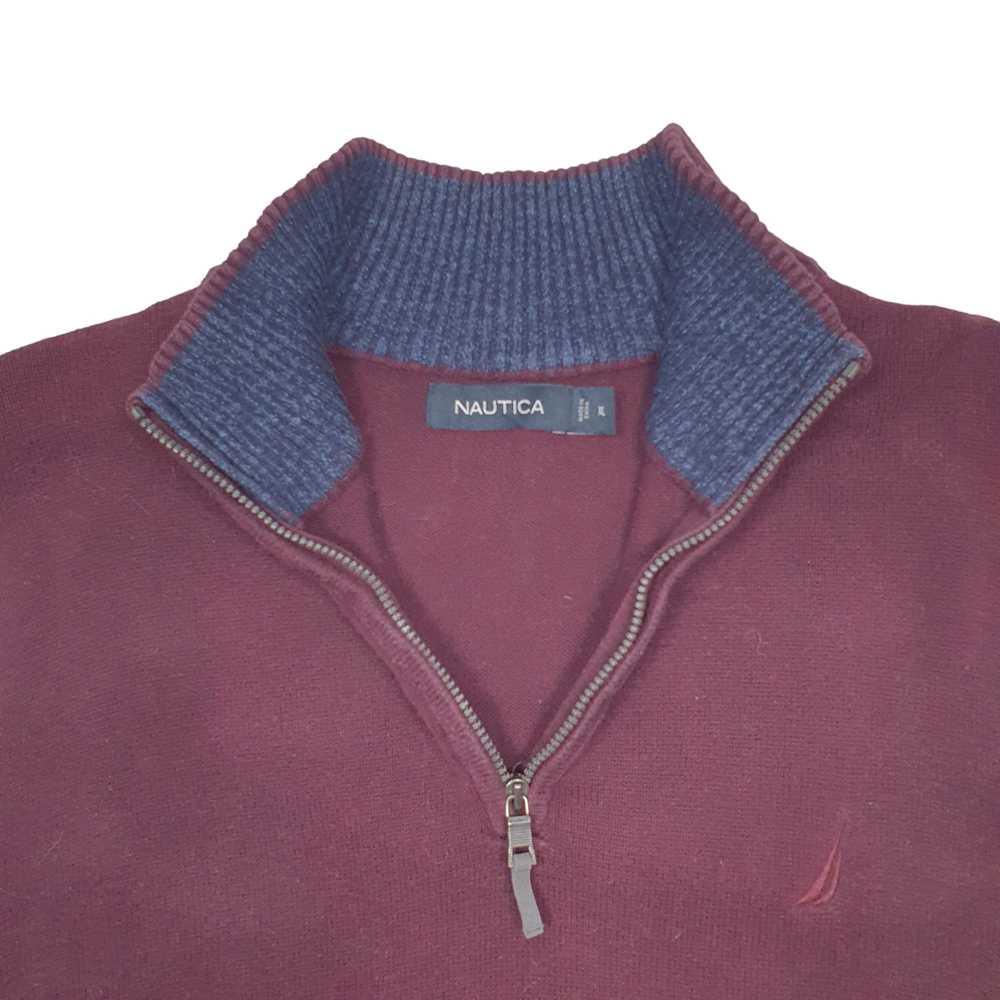 NAUTICA 1/4 Quarter Zip Knit Jumper Sweatshirt Me… - image 2