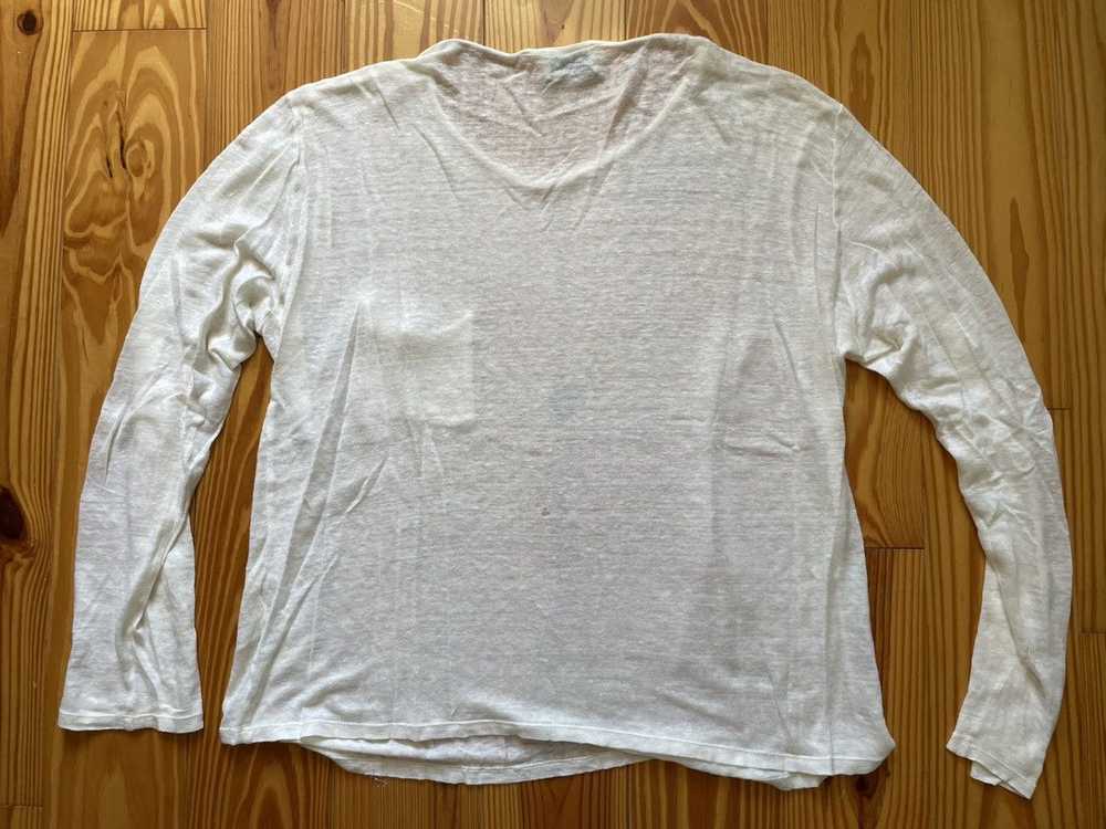 Acne Studios “Granville” Linen Long Sleeve T-shirt - image 2