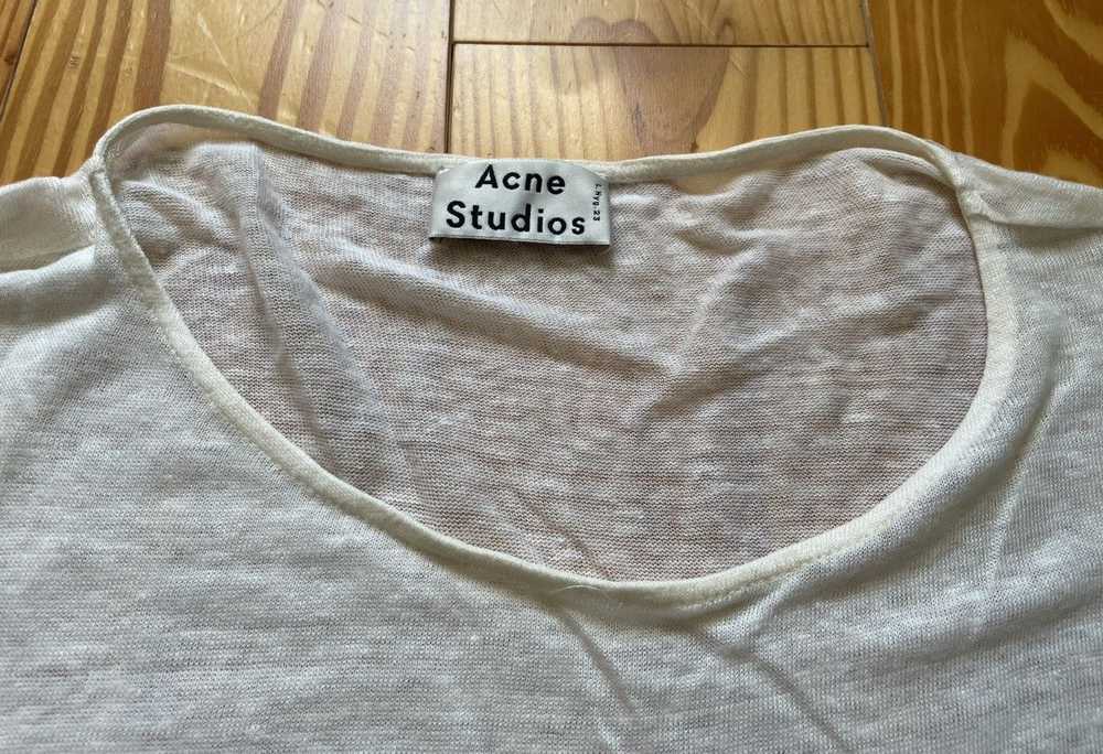 Acne Studios “Granville” Linen Long Sleeve T-shirt - image 3