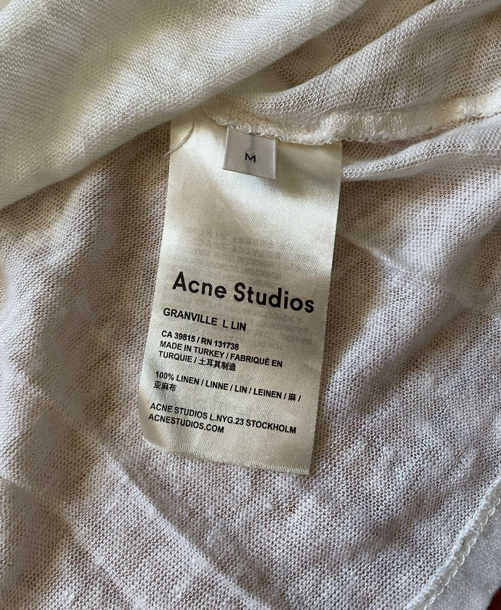 Acne Studios “Granville” Linen Long Sleeve T-shirt - image 4