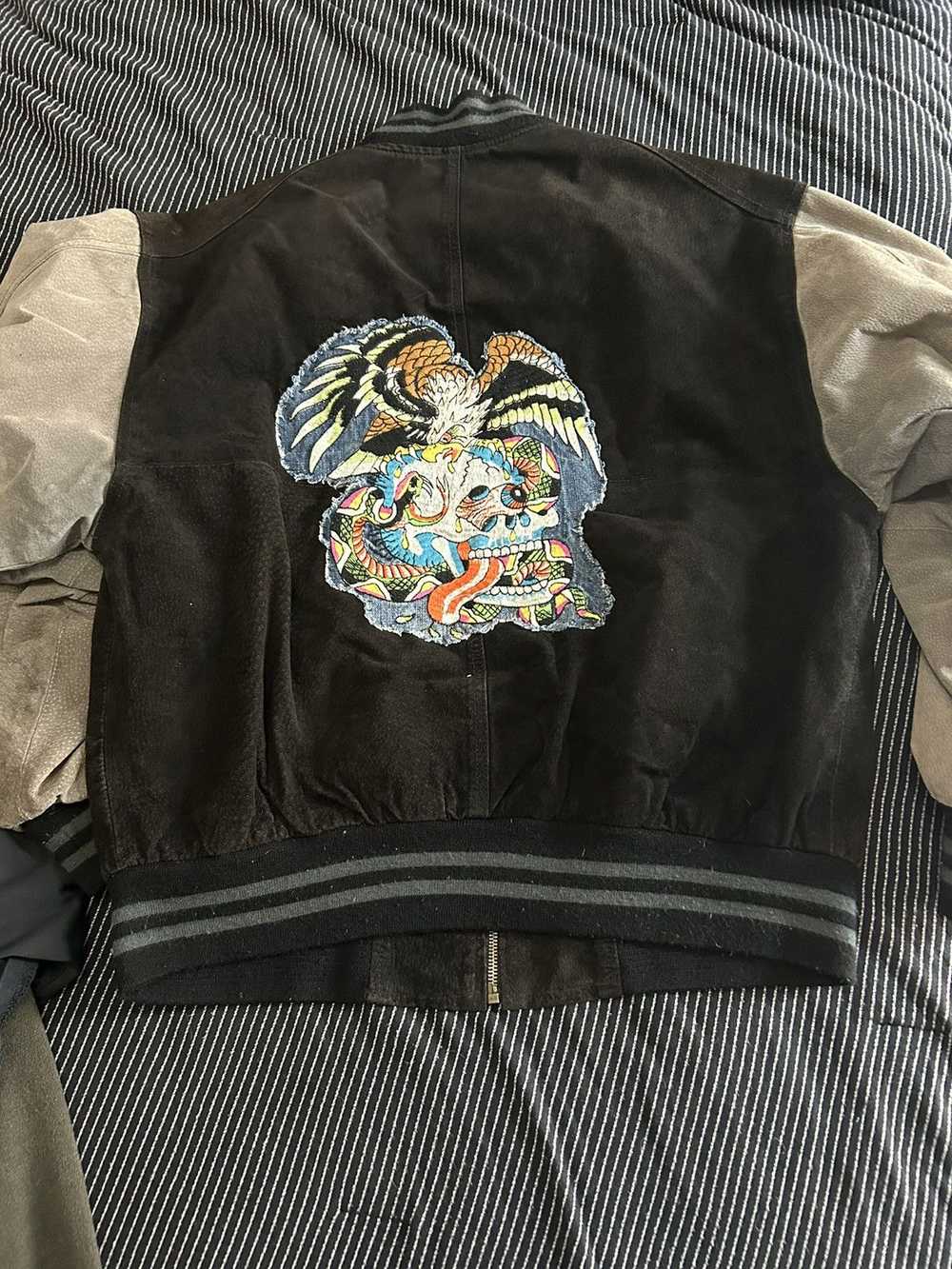 Ed Hardy × Leather Jacket × Vintage ed hardy rewo… - image 1