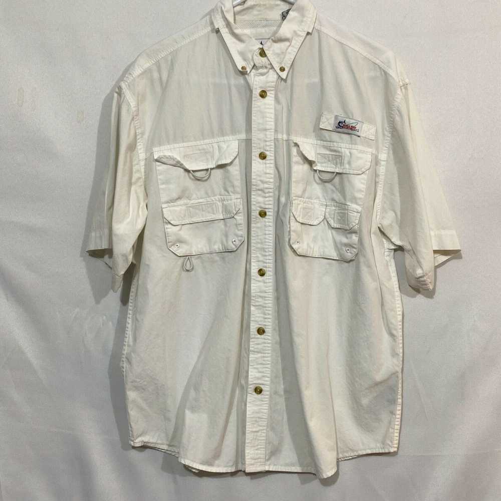 Vintage World Wide Sportsman Mens White Short Sle… - image 1