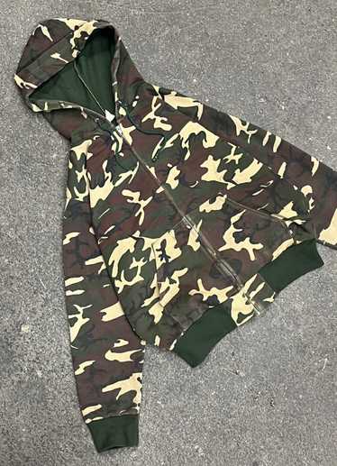 Camo × Hype × Vintage Camo zip up thermal lines ho